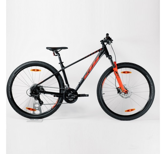 Велосипед KTM CHICAGO 292 29" рама XL/53, матовый черный (оранжевый), 2022