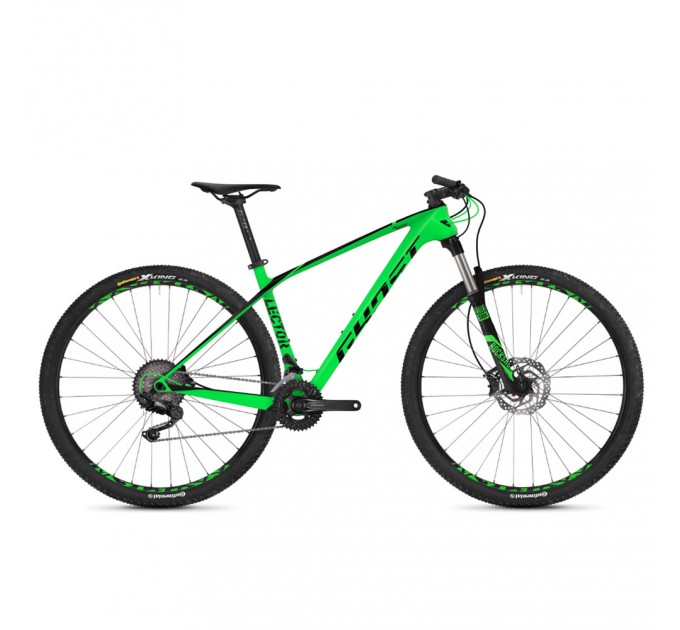 Велосипед Ghost Lector 2.9 29" Deore, карбон,  рама M, зелено-черный, 2018