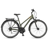 Велосипед Winora Domingo women 28" 24-G Acera, рама 52 см, оливково-черный матовый, 2021