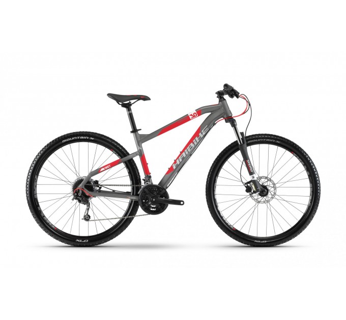 Велосипед Haibike SEET HardNine 3.0 29", рама M, титаново-красно-белый, 2018