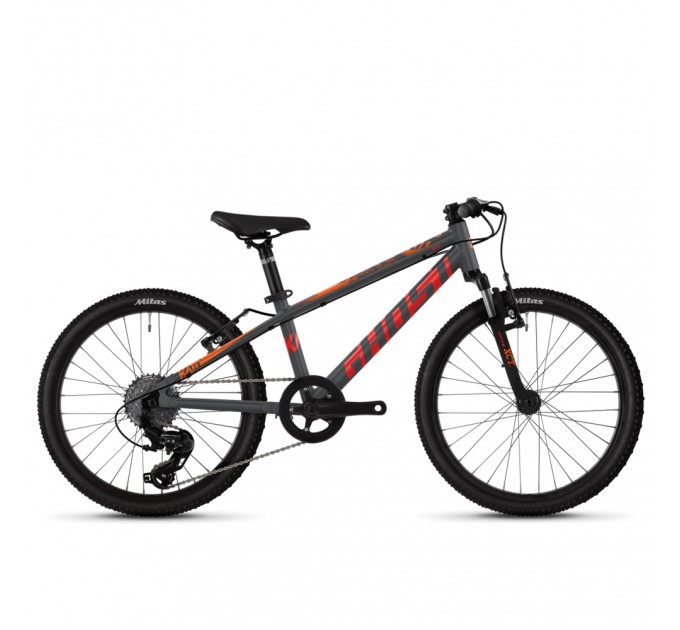 Велосипед Ghost Kato Essential 20", рама one-size, серо-оранжевый, 2021