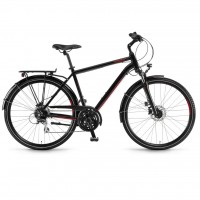 Велосипед Winora Domingo men disc 28" 24-G Acera, рама 52 см, черно-красный, 2021