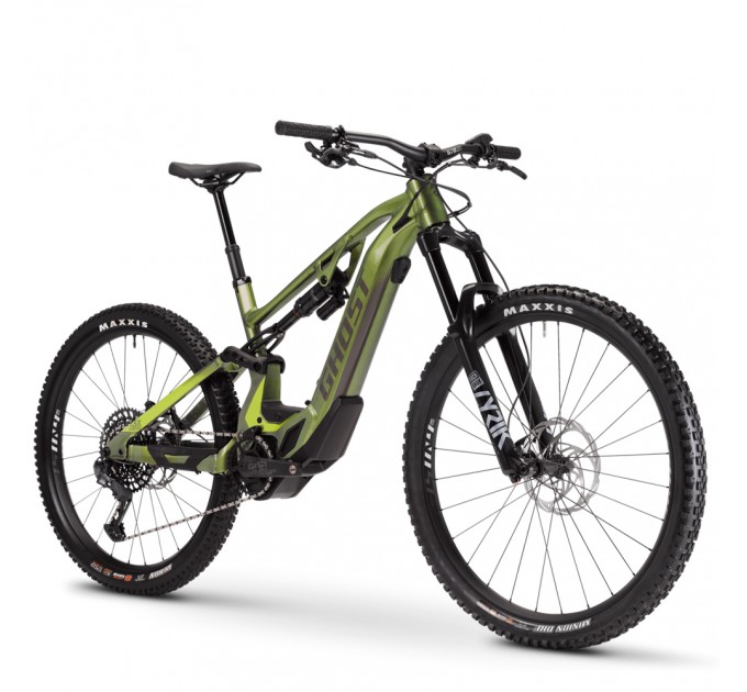 Электровелосипед Ghost HYB ASX Universal 160 29" / 27.5+" рама S, зелёно-серый, 2021