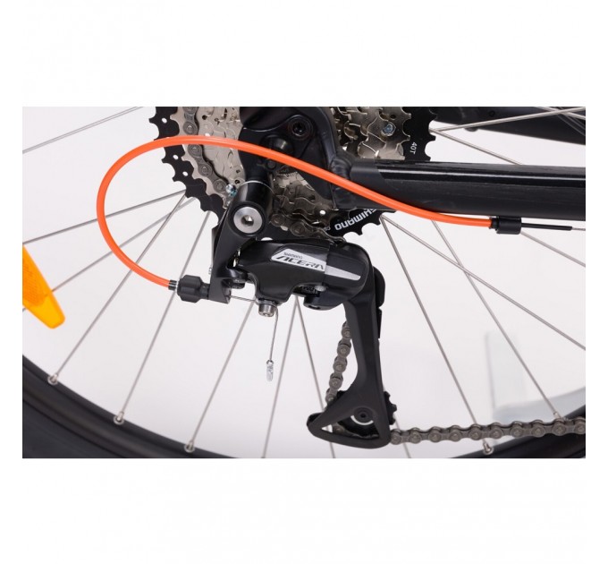 Велосипед KTM CHICAGO 272 27.5" рама L/48, черный матовый (оранжевый), 2022