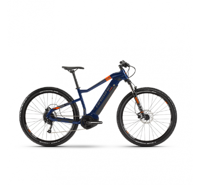 Электровелосипед Haibike SDURO HardNine 1.5 i400Wh 9 s. Altus 29", рама L, сине-оранжево-серый, 2020