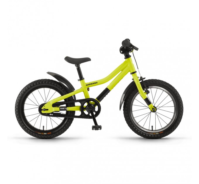 Велосипед детский Winora Rage 1 s. CB 16", рама 21 см, лайм, 2020