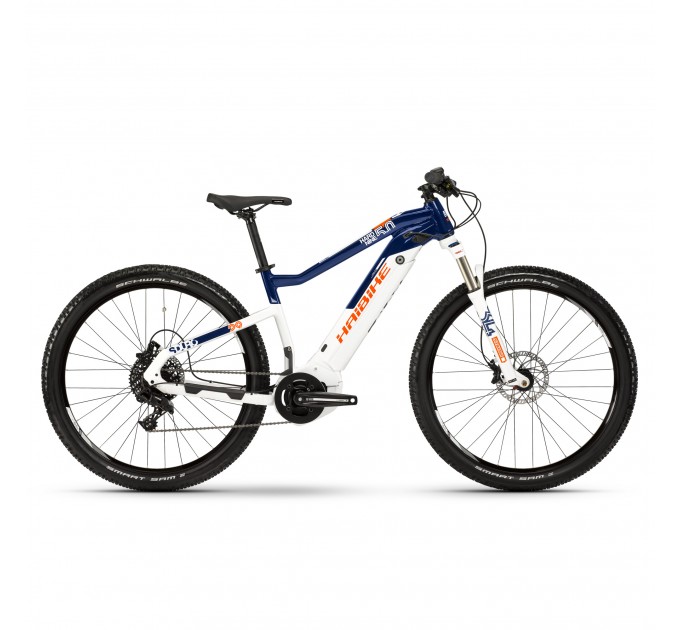 Велосипед Haibike SDURO HardNine 5.0 i500Wh NX 19 HB YCS, рама M, бело-сине-оранжевый,  2019