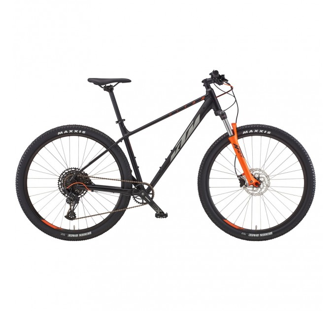 Велосипед KTM ULTRA FUN 29" рама L/48, черный матовый (серо-оранжевый), 2022