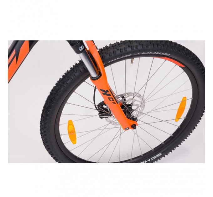 Велосипед KTM CHICAGO 272 27.5" рама L/48, черный матовый (оранжевый), 2022
