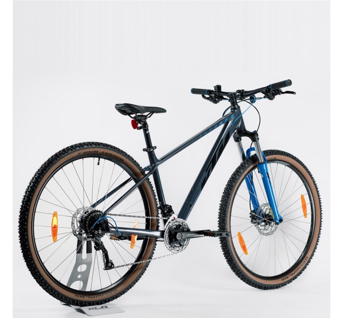 Велосипед KTM CHICAGO 291 29" рама M/43, серый (черно-голубой), 2022