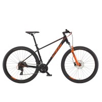 Велосипед KTM CHICAGO 272 27.5" рама M/43, черный матовый (оранжевый), 2022