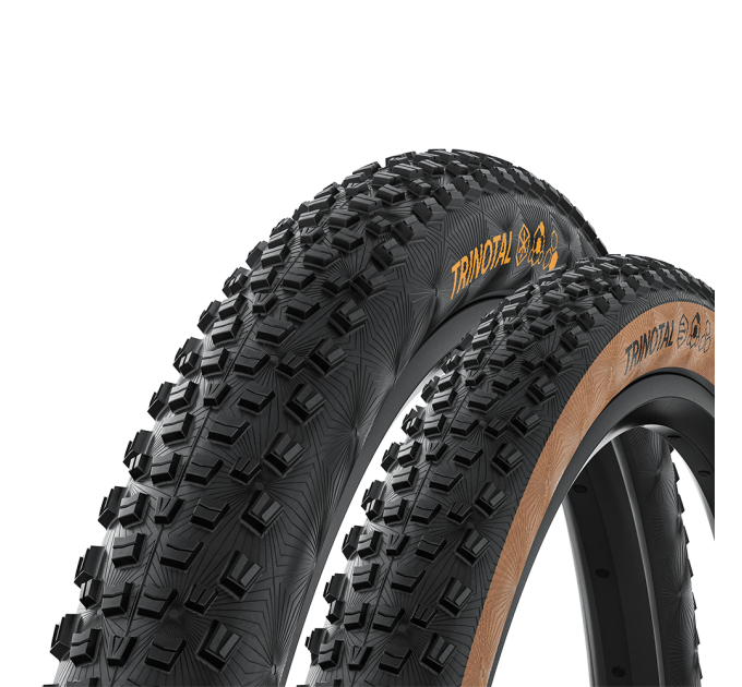 Покрышка бескамерная Continental Trinotal Trail Rapid 29" | 29 X 2.40 черная складная skin