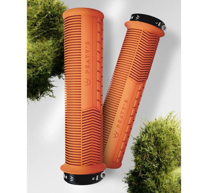 Грипси Peaty's Monarch Grip Mushroom, Thin 30>32mm, Trail Comfort, Mango