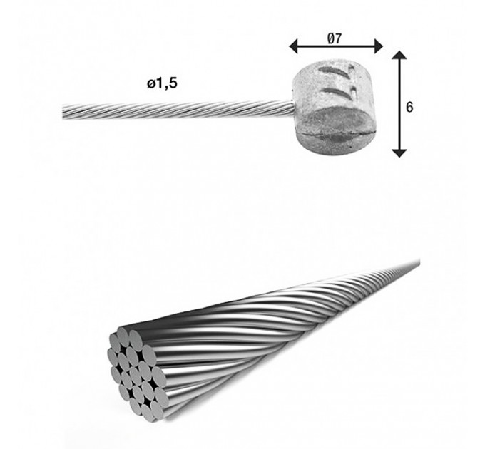 Тросик тормозной XLC BR-X85, 2 000 мм, Ø 1.5мм