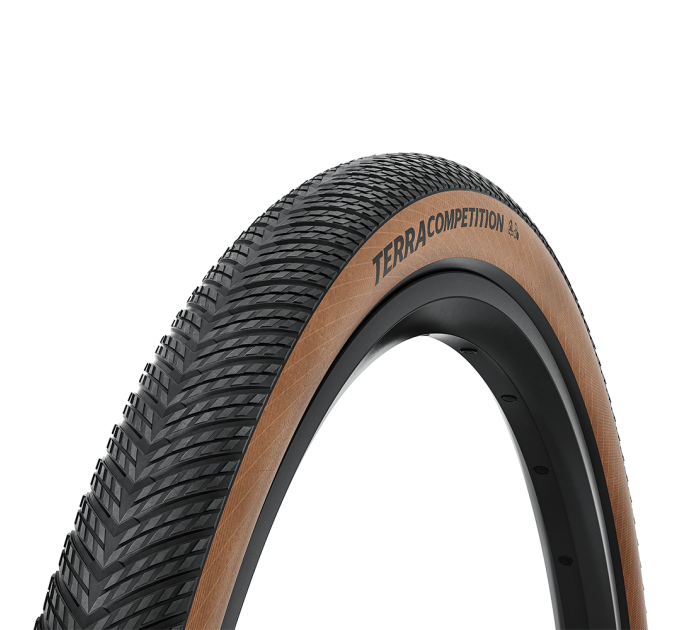 Покрышка бескамерная Continental Terra Competition Trail Grip 28" | 28 X 1.55 | 700 X 40C черная/коричневая складная skin