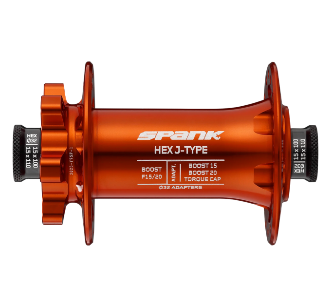 Втулка передняя SPANK HEX J-TYPE Boost F15/20, Orange