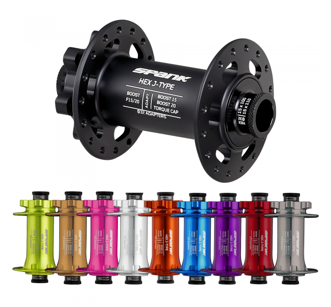 Передня втулка SPANK HEX J-TYPE Boost F15/20, Green