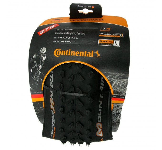 Покрышка Continental Mountain King 2.2, 27.5"x2.20, 55-584, Foldable, PureGrip, Performance, Skin, черный