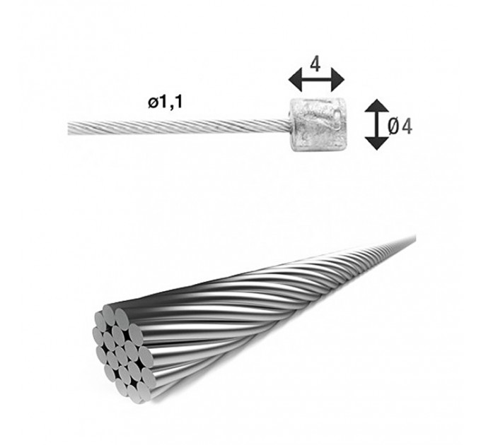 Тросик переключения XLC SH-X17, Ø 1.1/ 2 250 мм
