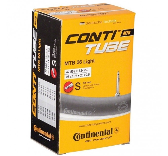 Камера Continental MTB Tube Light 26" S42 RE [47-559->60-559]
