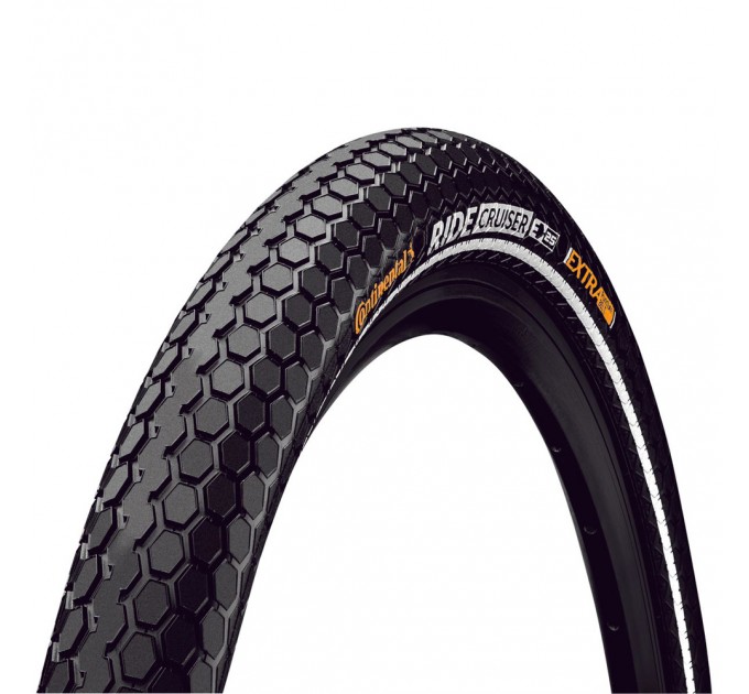 Покрышка Continental RIDE Cruiser Reflex, 28"x2.00, 50-622, Wire, ExtraPuncture Belt, 1130гр., черный