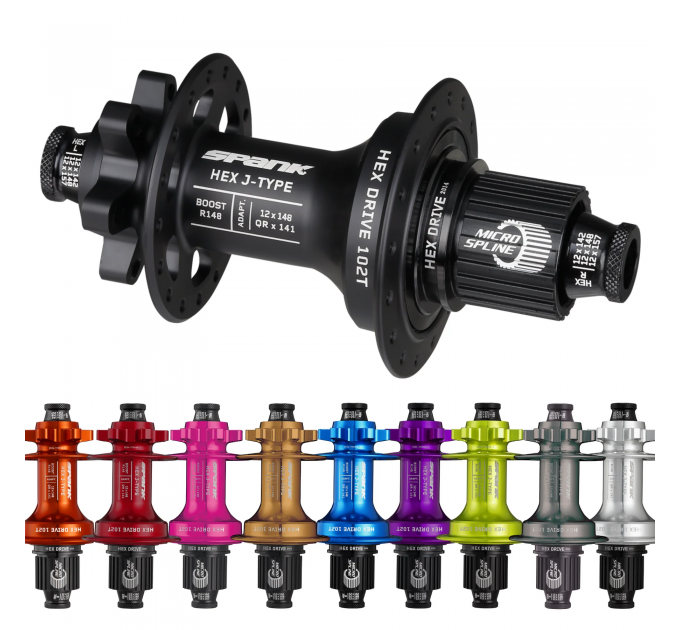 Задня втулка SPANK HEX J-Type Boost R148 XD 32H, Black