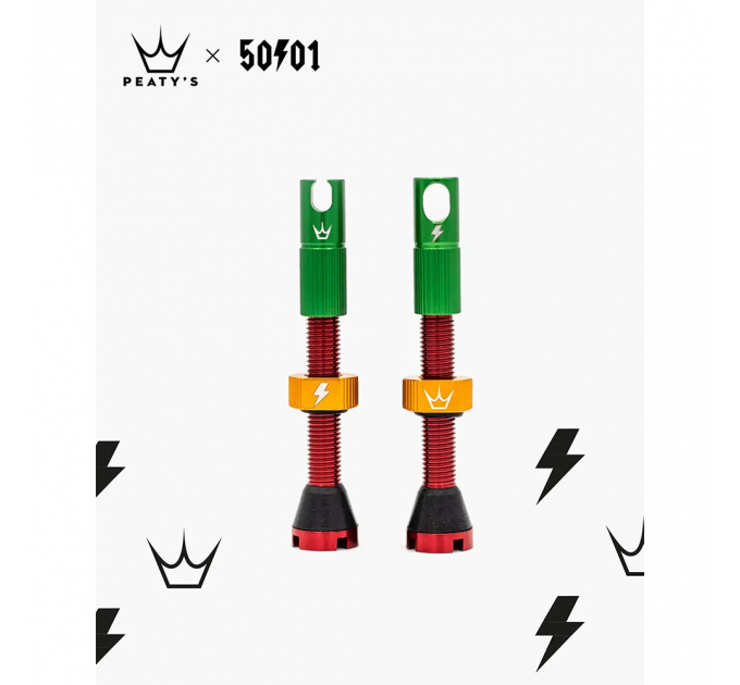 Ниппели Peaty's x 50to01 Tubeless Valves, 42mm, Rasta