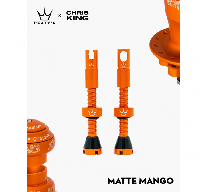 Ниппели Peaty's x Chris King Tubeless Valves, 42mm, Mango