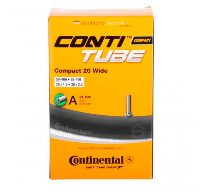 Камера Continental Compact Tube Wide 20", 50-406->62-406, A34, 160 г