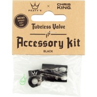Колпачки для ниппелей Peaty's x Chris King Tubeless Valves Accessory Kit, Black