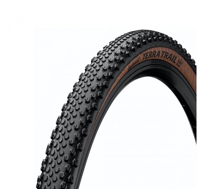Покрышка бескамерная Continental Terra Trail ShieldWall 28" | 700 x 35C | 28 x 1.35 черная/кремовая, складная, skin