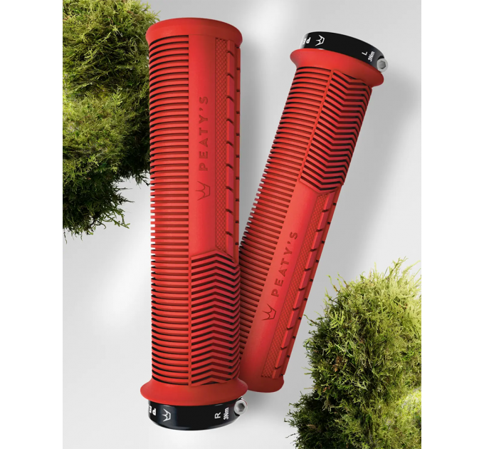 Грипси Peaty's Monarch Grip Mushroom, Thin 30>32mm, Trail Comfort, Red