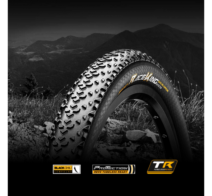 Покрышка бескамерная Continental Race King ProTection 26 x 2.20 черная складная skin