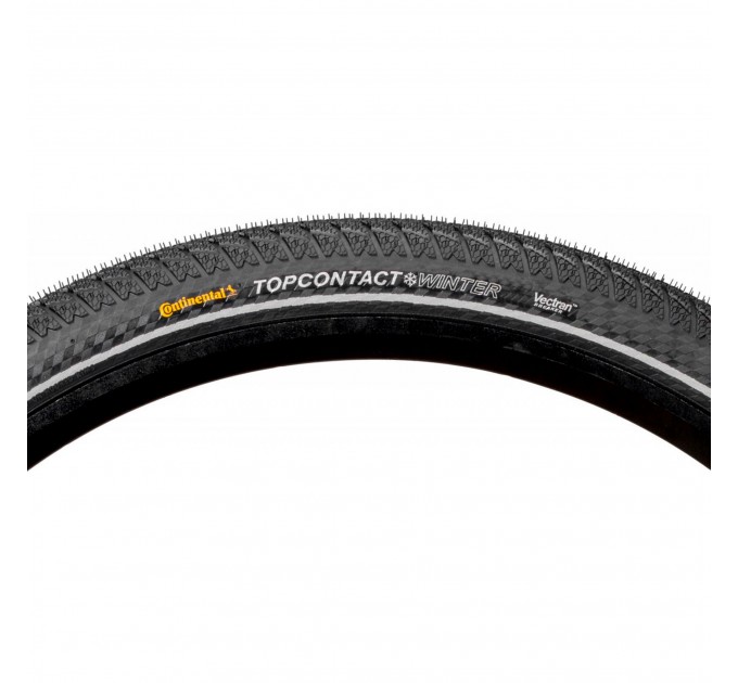 Покрышка Continental Top CONTACT II Winter Premium , 26"x1.90, 50-559, черная, складная, светоотражающая, Vectran Breaker, 610гр.