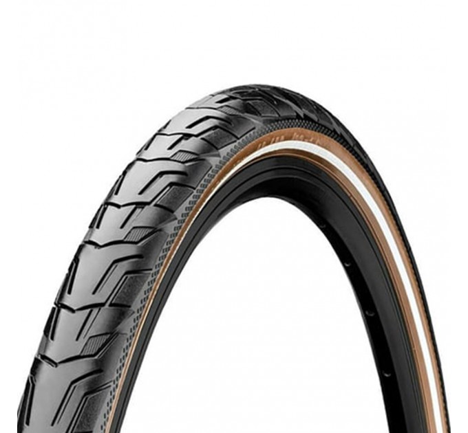 Покрышка Continental Ride City 28" | 700 x 42C (40C) черная/коричневая, не складная, светоотражающая