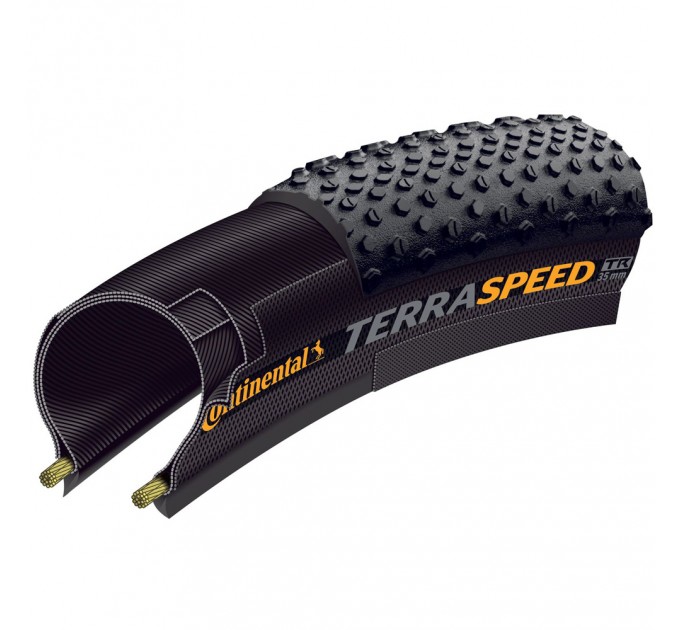 Покрышка бескамерная Continental Terra Speed ProTection - 27.5" x 1.50 | 650 x 40B, черная, складная, skin