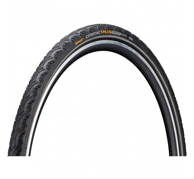 Покрышка Continental Contact Plus Travel, 28" | 700 X 35C | 28 X 1 3/8 X 1 5/8, черная, не складная, светоотражающая