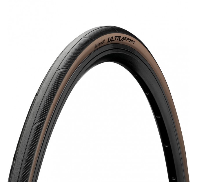 Покрышка Continental Ultra Sport III 28" | 700 x 28C черная/коричневая складная skin