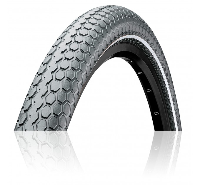 Покрышка Continental RIDE Cruiser светоотражающая,, 26"x2.00, 50-559, не складная, ExtraPuncture Belt, 1000гр., кремовый