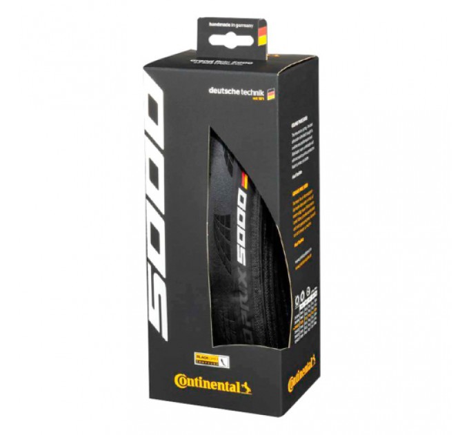 Покрышка Continental Grand Prix 5000 28" | 700 x 28C черная/коричневая foldable skin