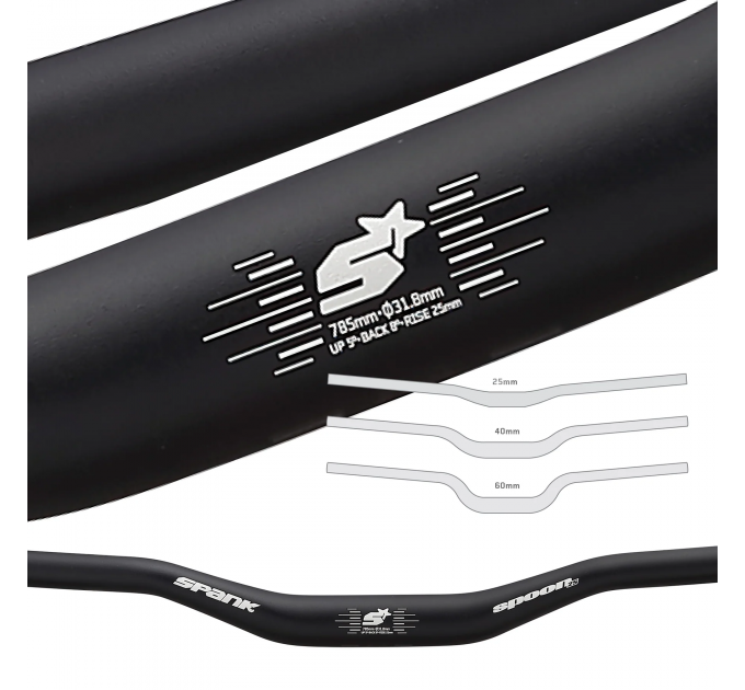 Руль SPANK SPOON 60, 60R Black
