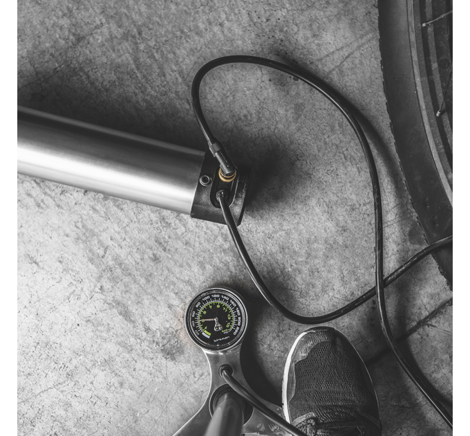 Насос велосипедный Birzman Pump Up (Tubeless Inflator) / напольный / для бескамерных шин