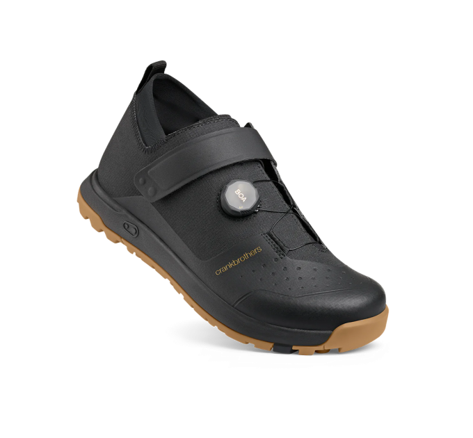 Велообувь CrankBrothers SHOES MALLET TRAIL BOA BLACK / GOLD - GUM OUTSOLE 12.0