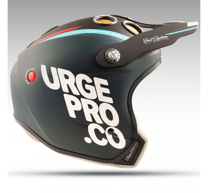Шлем Urge Pro RealJet 10th черный S/M, 52-58см