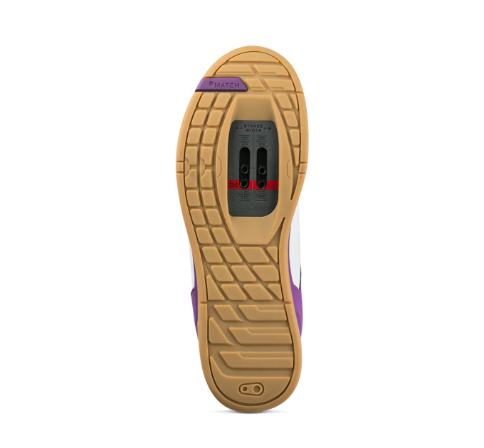 Велообувь CrankBrothers SHOES MALLET LACE WHITE / PURPLE - GUM OUTSOLE - BERNARD KERR 11.0