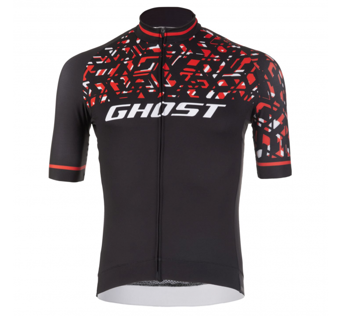 Джерси Ghost Factory Racing, Short, XL, черно-красно-белое
