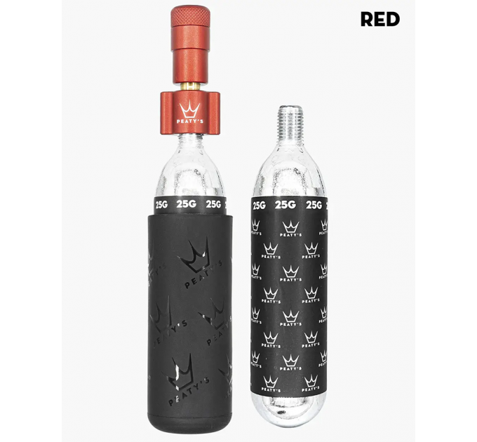 Насос Peaty's Holeshot CO2 Tyre Inflator, MTB 25g, Red