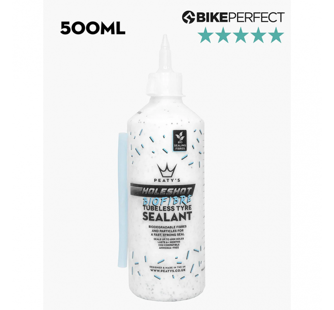 Герметик бескамерный Peaty's Holeshot BioFibre Tubeless Tyre Sealant 500ml