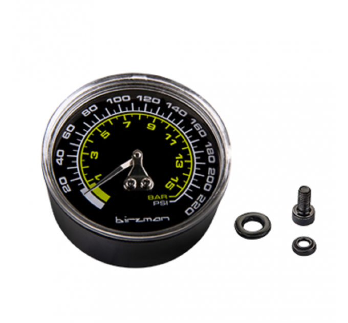 Манометр Birzman 220PSI Maha Push & Twist II/III Silver Grand-Maha Push & Twist III Gunmetal