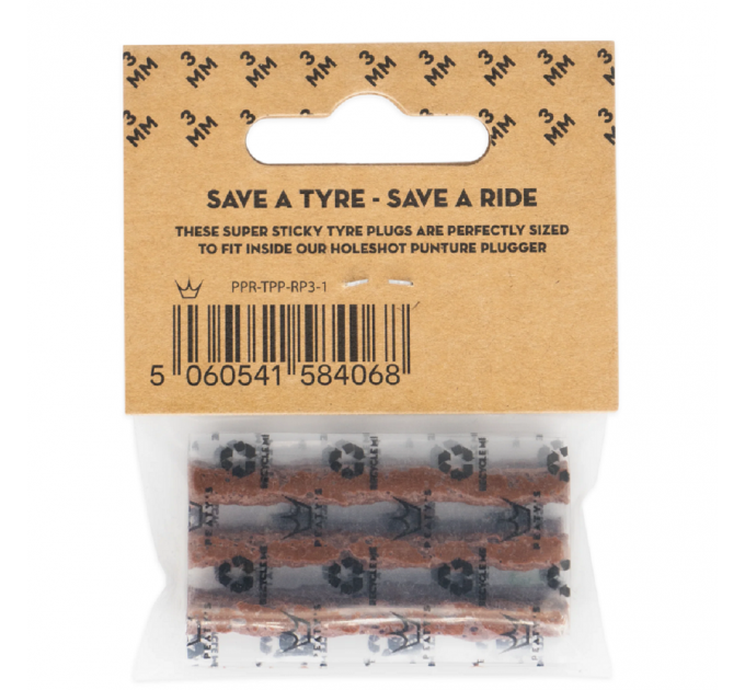 Жгут для бескамерки Peaty's Holeshot Tubeless Puncture Plugger Refill Pack, 6x 3mm